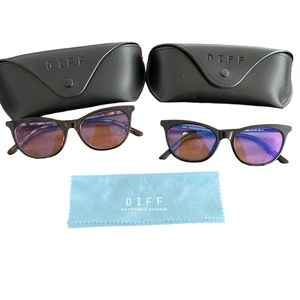 Diff Eyewear Women’s Black Make A Difference Blue Light Glasses Set Of 2
